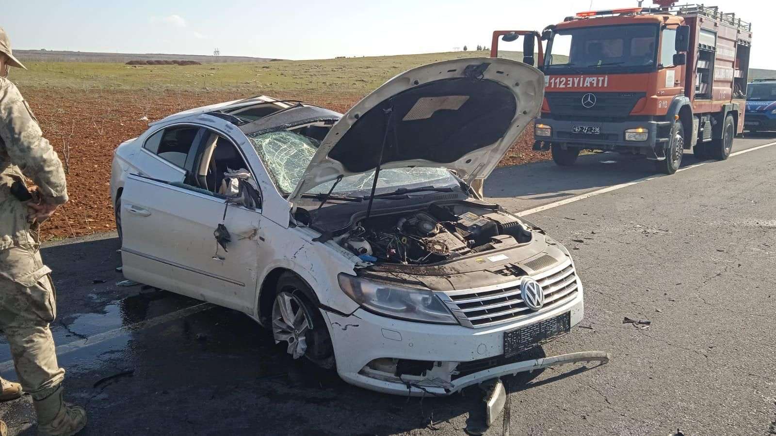 Şanlıurfa’da tek taraflı trafik kazası: 2 yaralı
