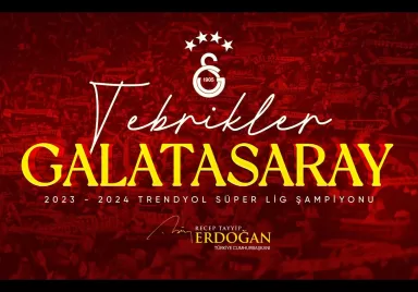 Cumhurbaşkanı Erdoğan, Süper Lig Şampiyonu Galatasaray’ı kutladı