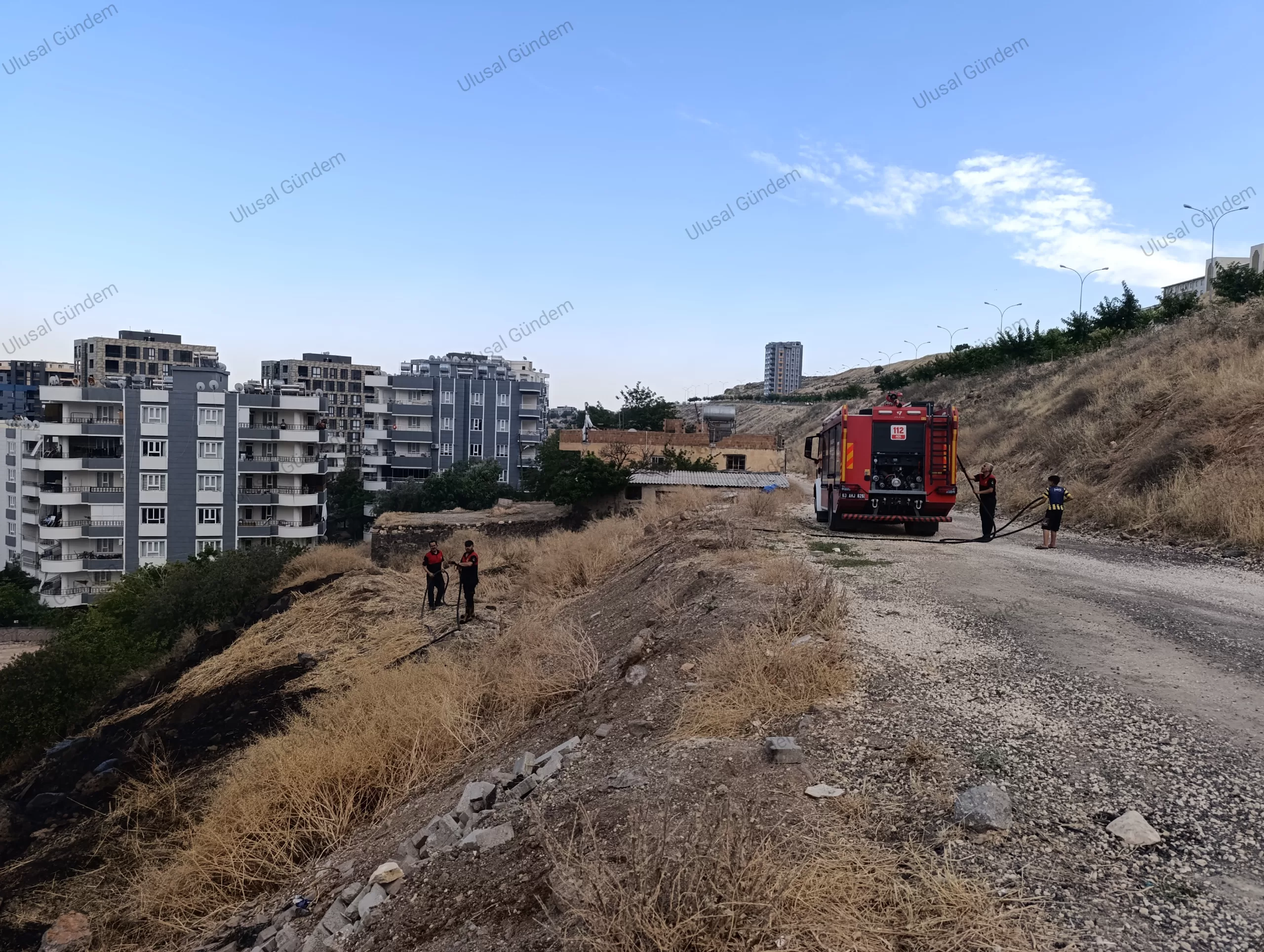 Karaköprü’de çocukların ateşle oynaması yangına neden oldu!