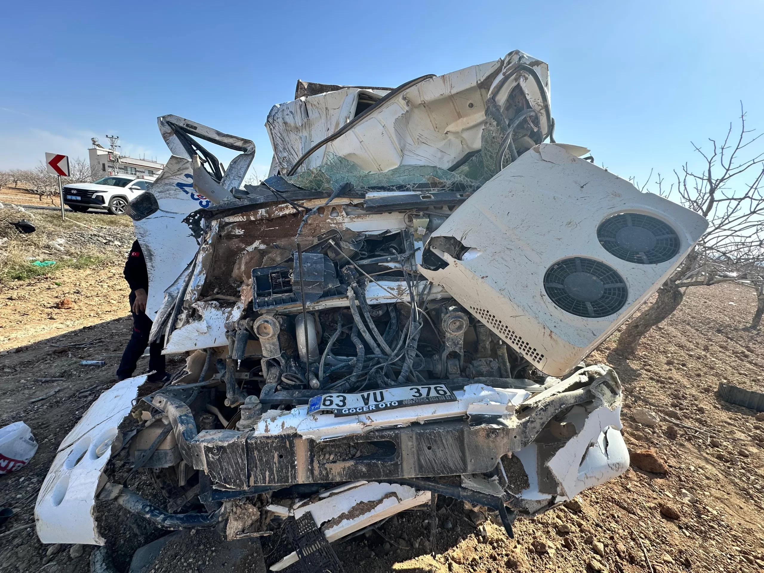 Şanlıurfa’da tek taraflı trafik kazası: 2 yaralı