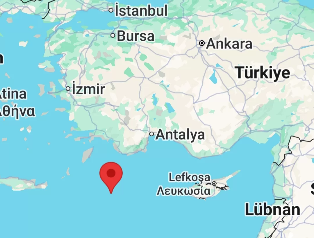 Akdeniz’de 4.3 büyüklüğünde deprem