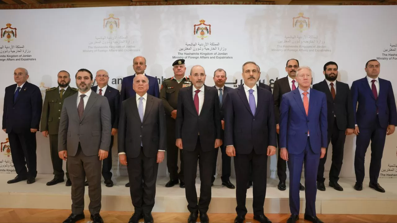 Suriye Dışişleri Bakanı El Şeybani, Ürdün’deki Suriye ve Komşu ülkeler toplantısı’nda basın açıklaması yaptı