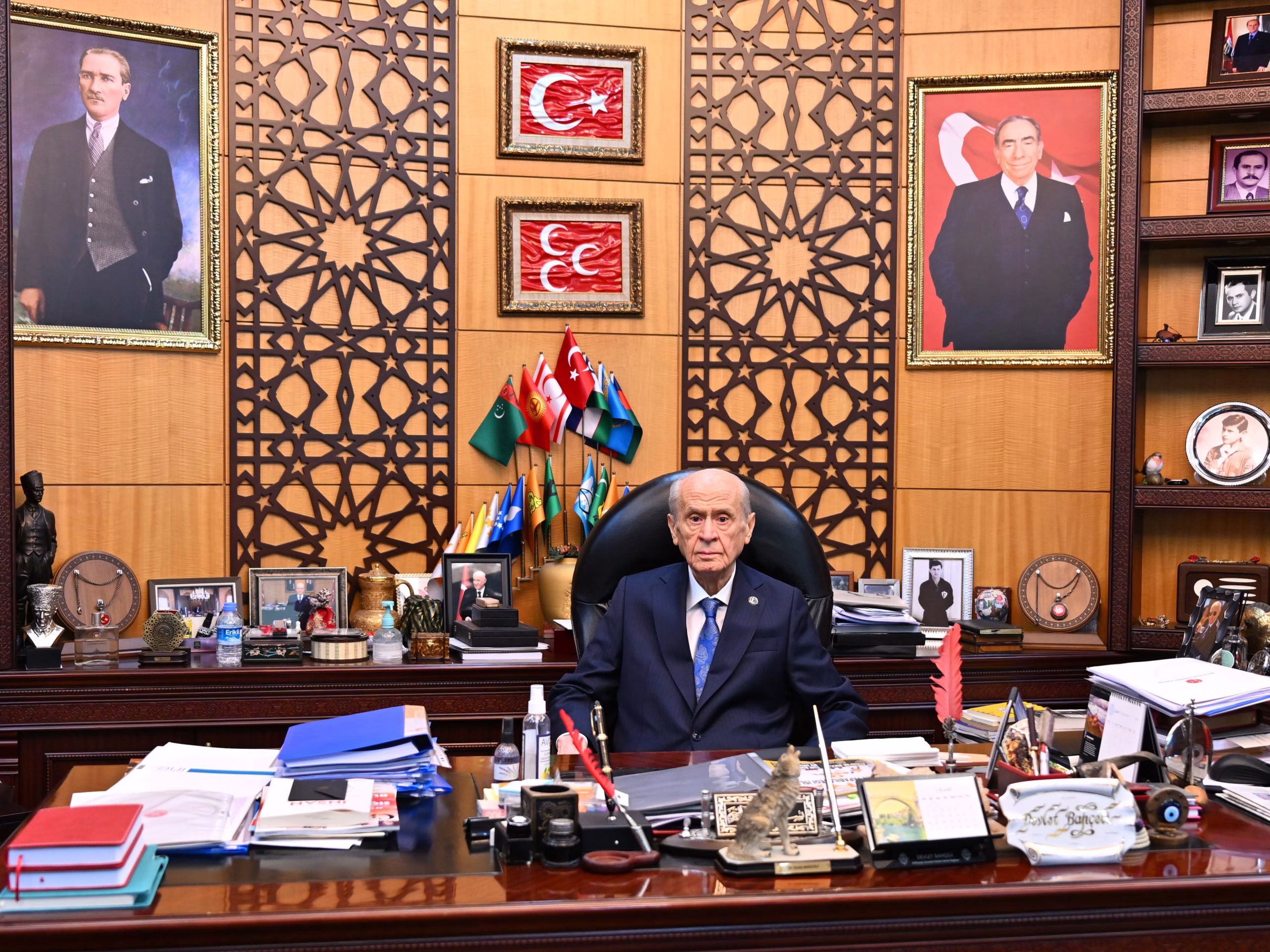 Devlet Bahçeli MHP Genel Merkezi’nde mesaiye başladı