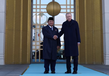 Endonezya Cumhurbaşkanı Subianto Cumhurbaşkanlığı Külliyesinde