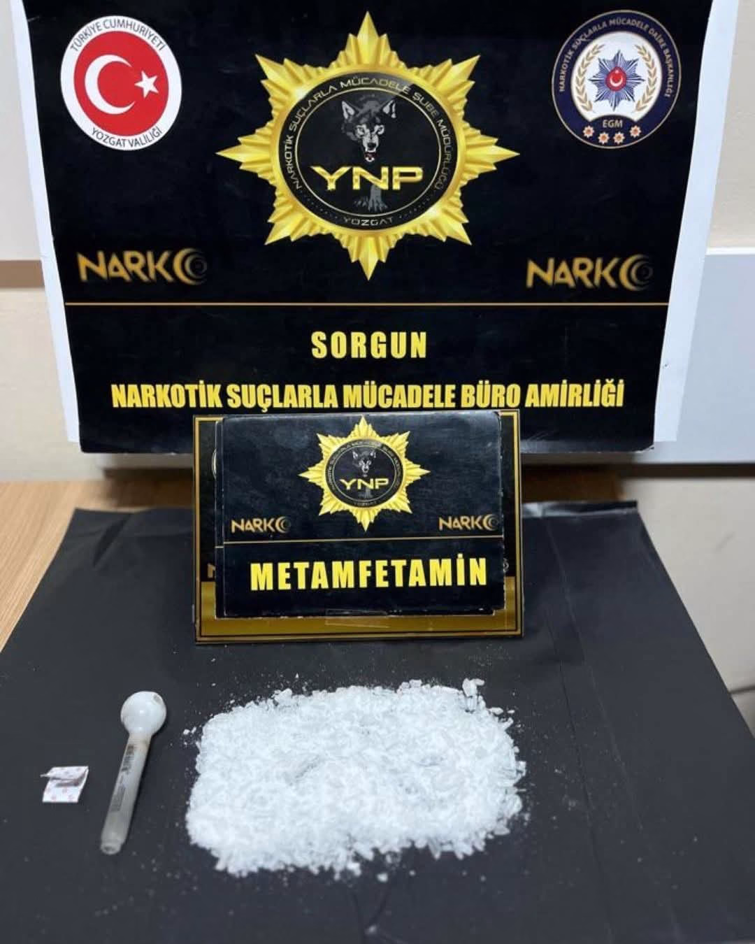 Yozgat’ın Sorgun ilçesinde metamfetamin ele geçirildi
