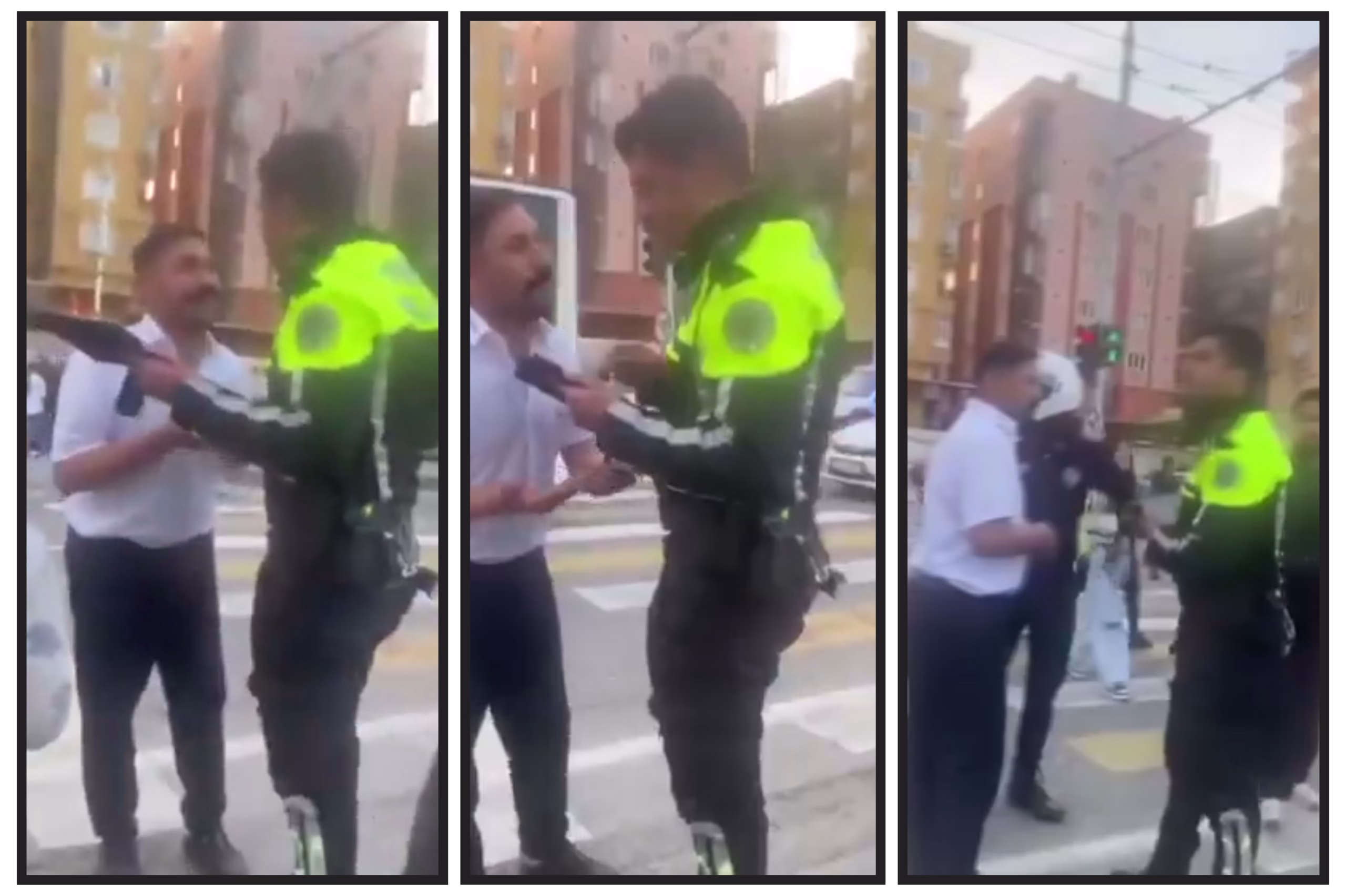 Şanlıurfa’da yeni şoförün ceza korkusu kamerada: Polise yalvardı