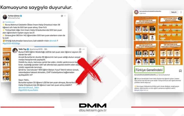 LGS’de 39 tam puan iddiasına MEB’den yalanlama!