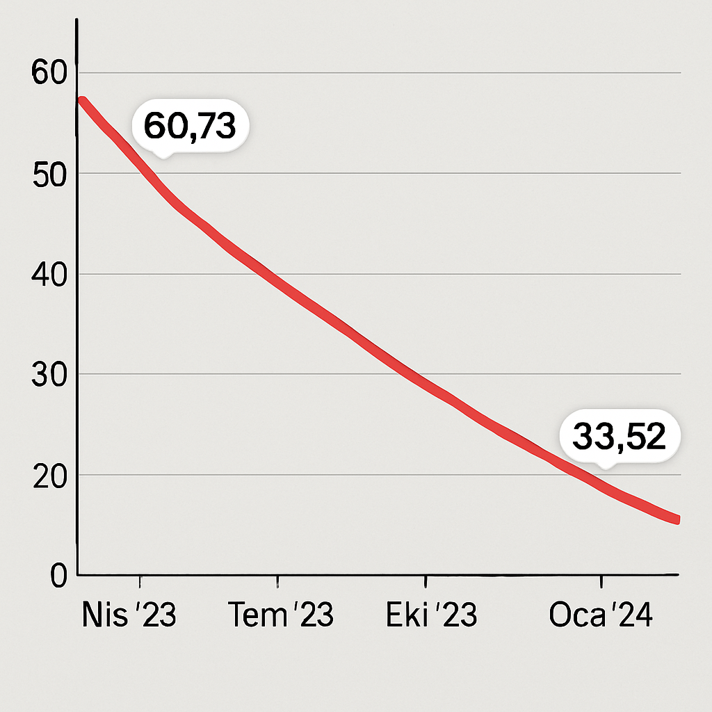 Enflasyon oranı azaldı