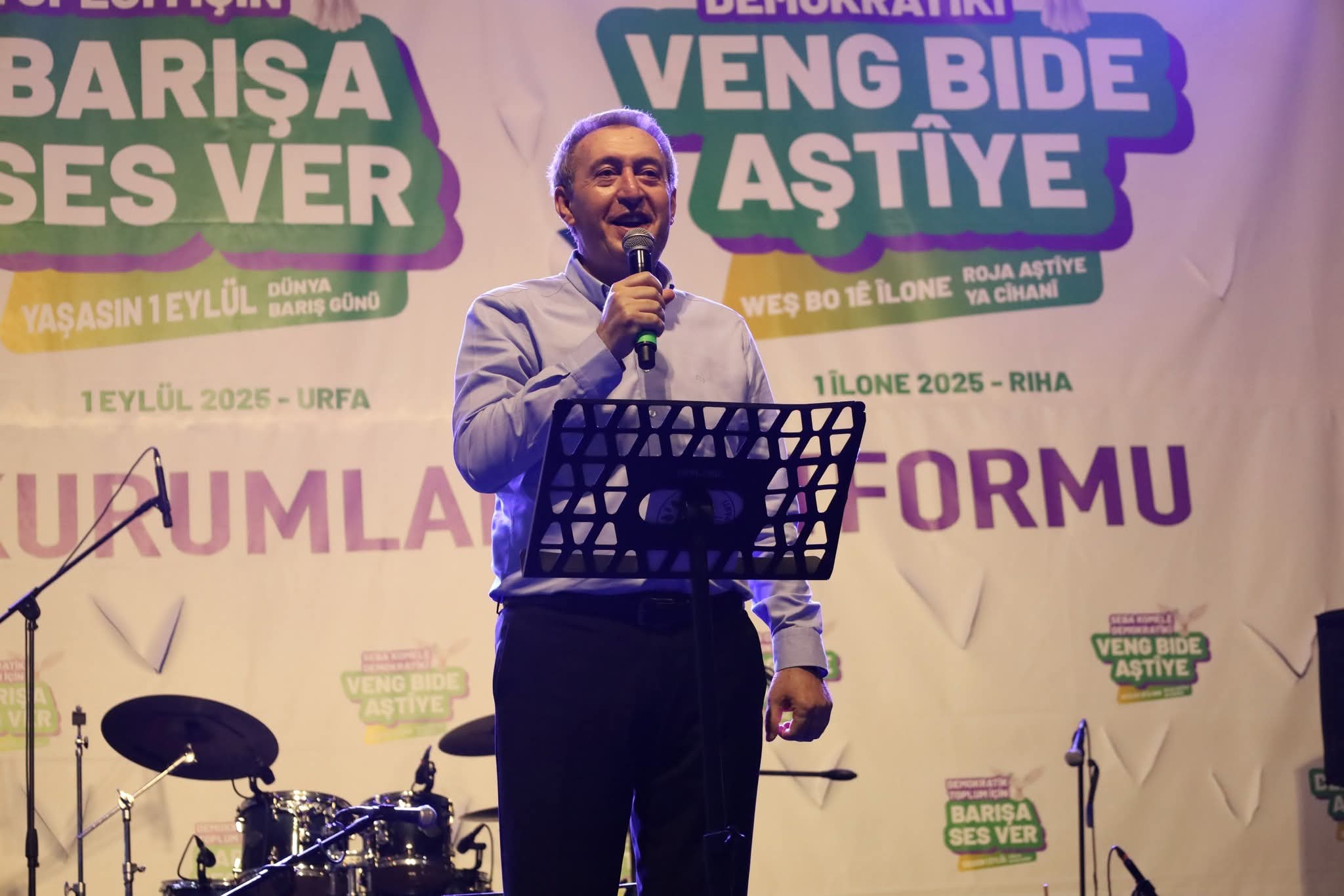 DEM Parti Eş Genel Başkanı Bakırhan’dan Şanlıurfa’da barış günü mesajı: “En büyük güvenlik limanı barıştır”