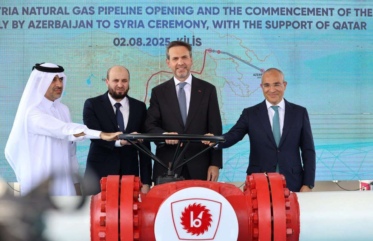 Türkiye’den Suriye’ye tarihi enerji köprüsü: Azerbaycan Gazı Kilis üzerinden akmaya başladı