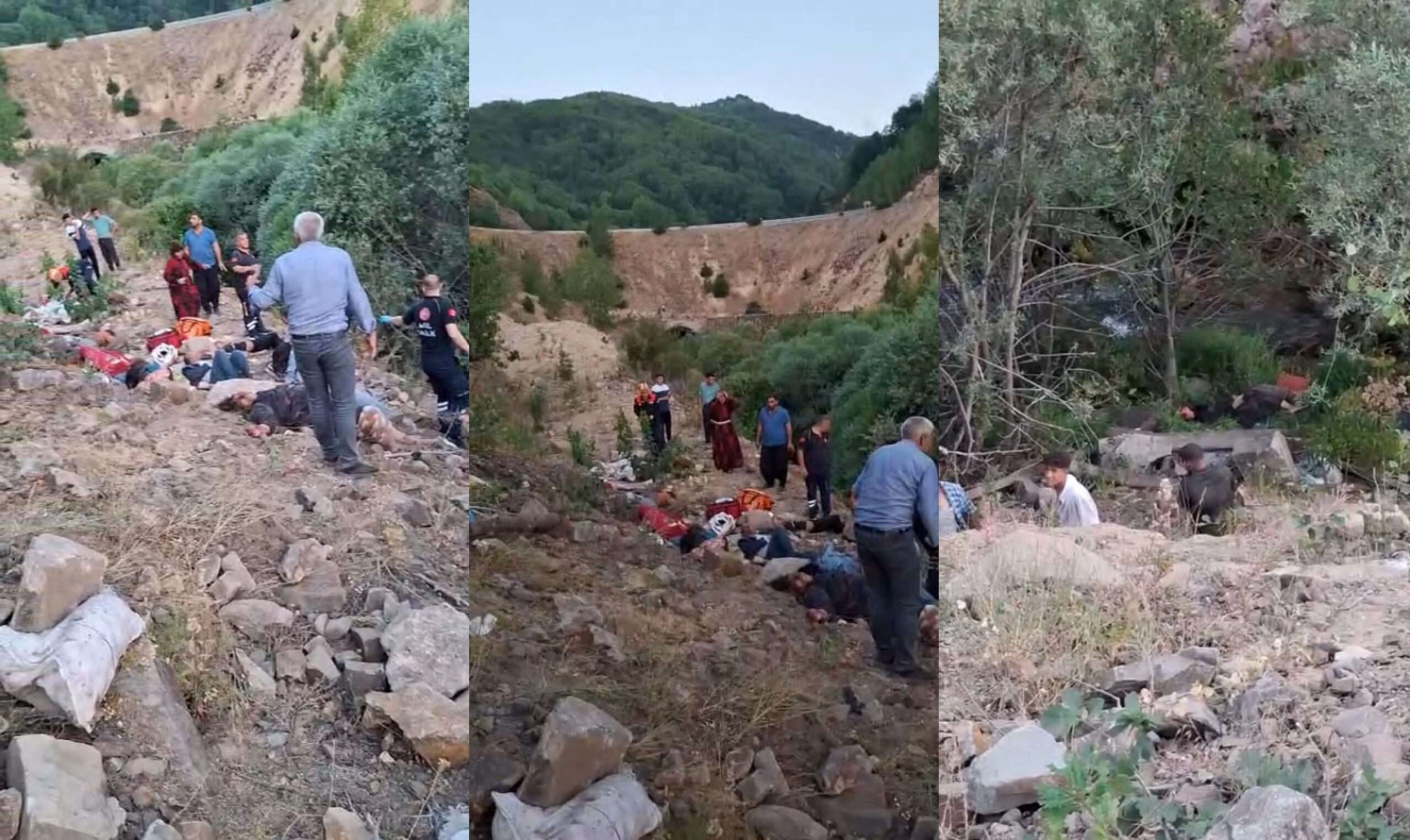 Sivas’ta Şanlıurfalı fındık işçilerini taşıyan minibüs uçuruma yuvarlandı: 4 ölü, 18 yaralı