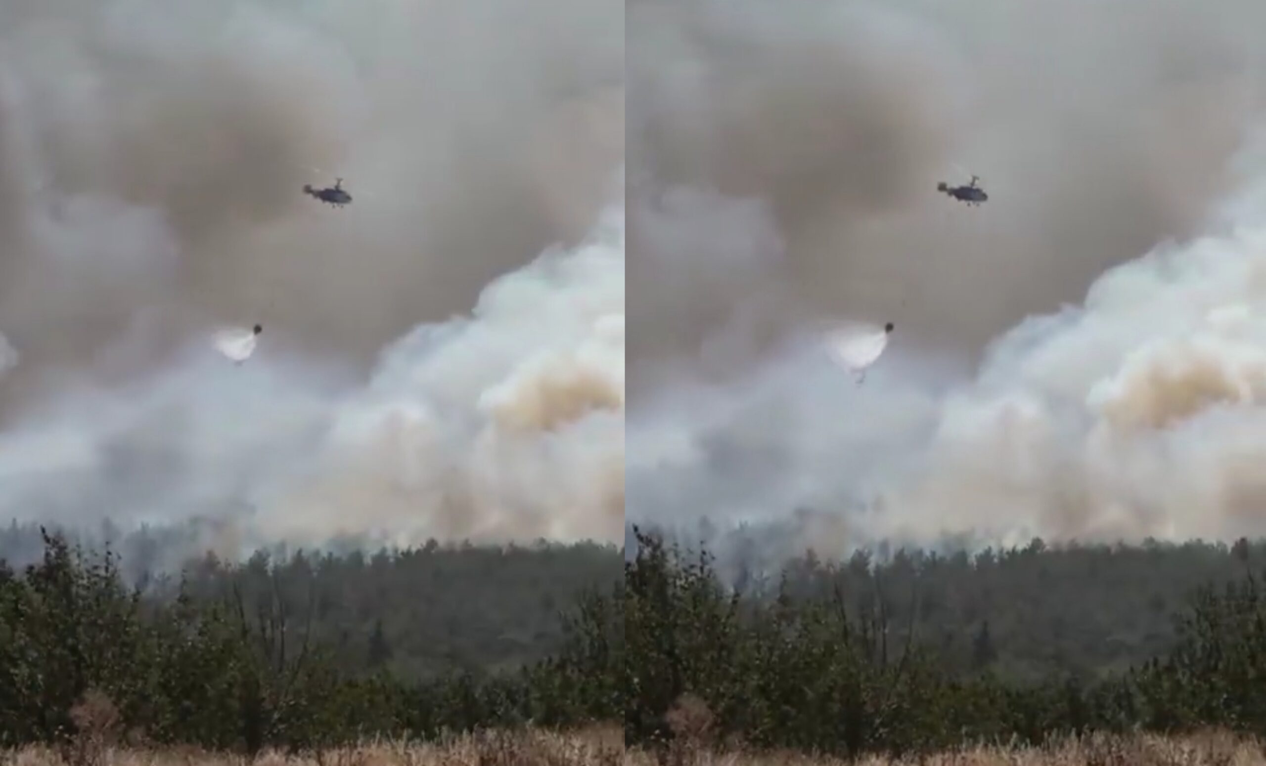 Çanakkale’de yeni orman yangını! Alevler güzelyalı’daki villalara sıçradı, Havaalanı kapatıldı