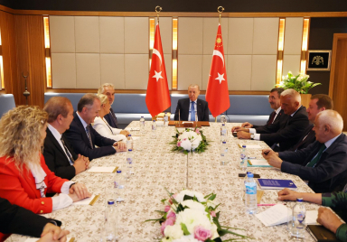 Cumhurbaşkanı Erdoğan, Kültür ve Sanat Politikaları Kurulu üyelerini kabul etti