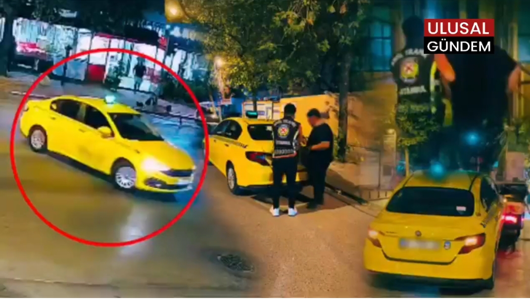 İstanbul’u anne ve çocukların üzerine drift yapan taksici yakalandı!