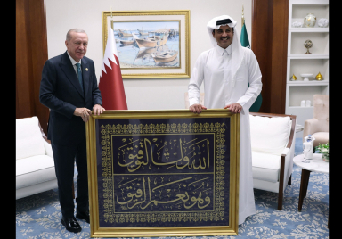 Cumhurbaşkanı Erdoğan, Katar Emiri Al Sani ile görüştü