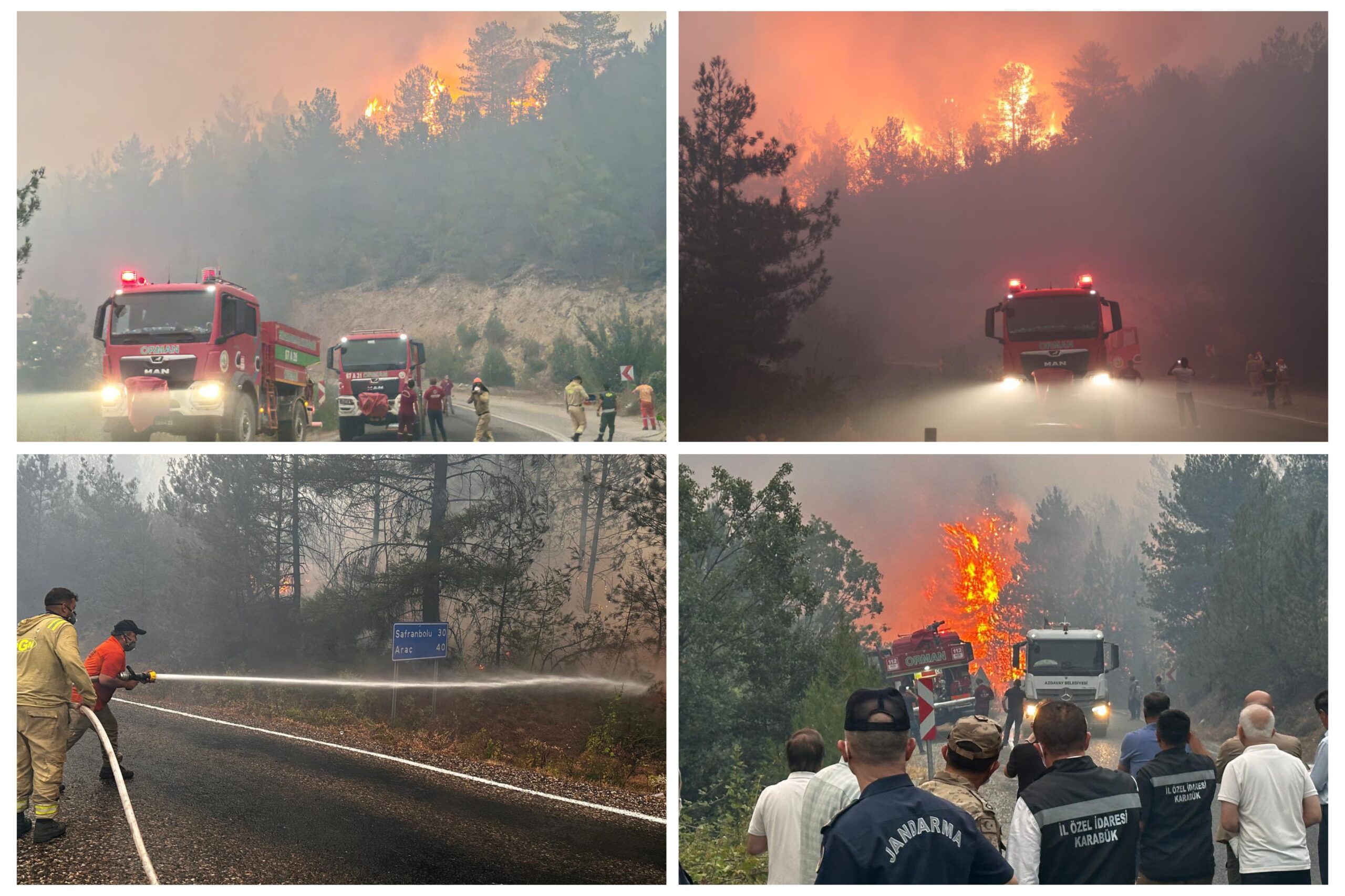 Karabük’teki orman yangını 48 saattir sürüyor: Alevler rüzgarla yeniden yayıldı