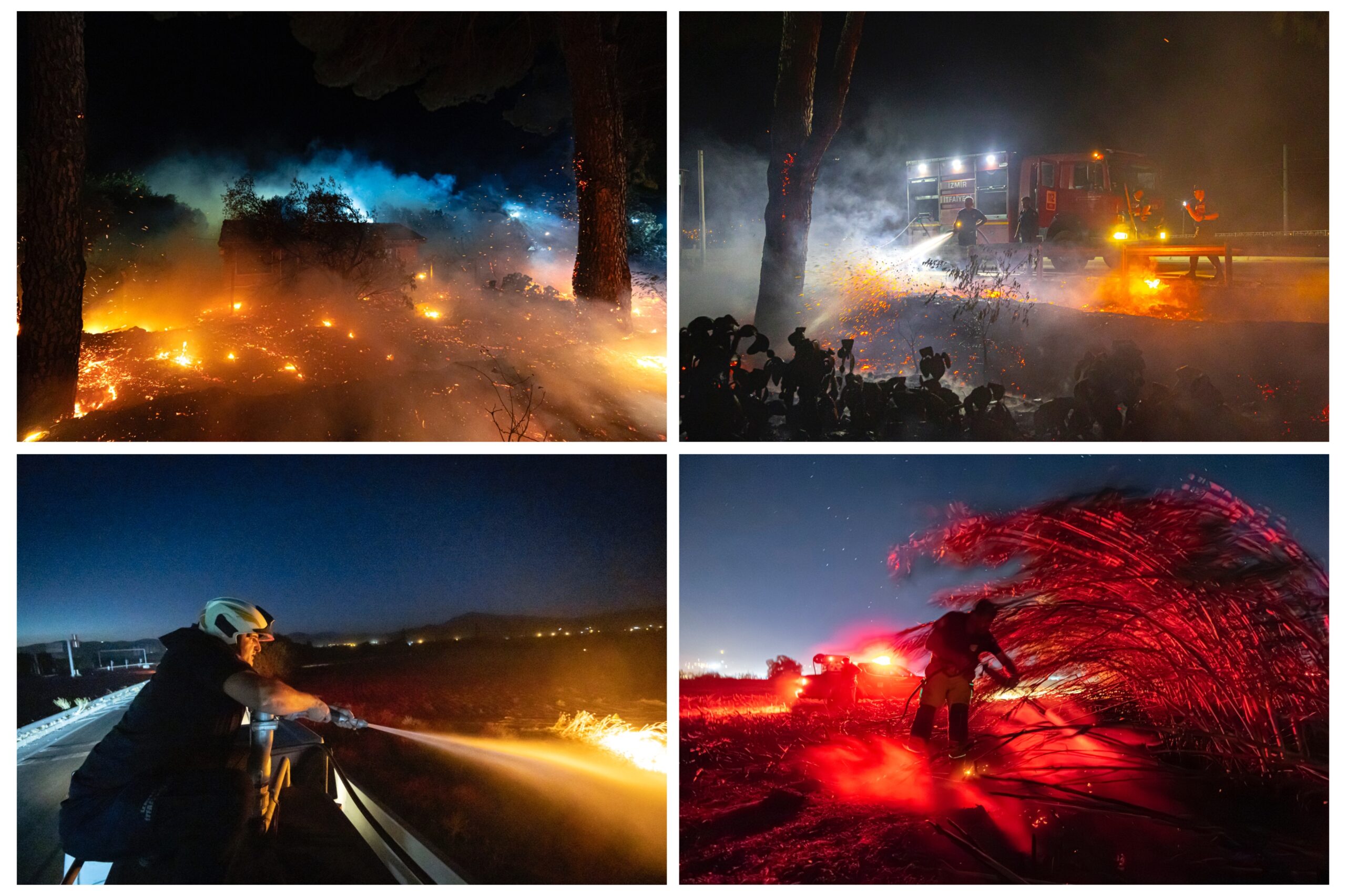 İzmir Tire’de ot yangını büyümeden söndürüldü