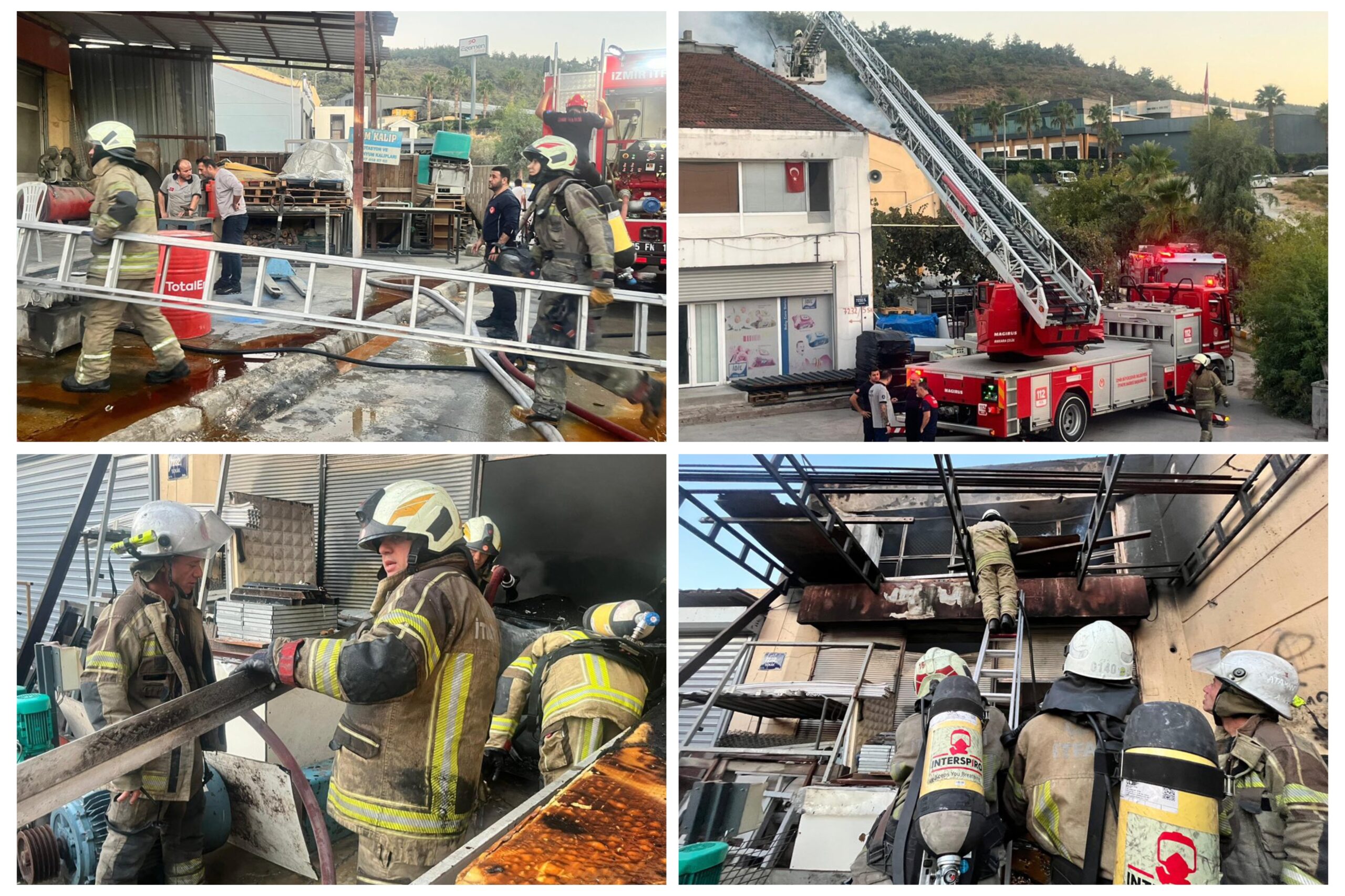 İzmir Bornova’da korkutan atölye yangını