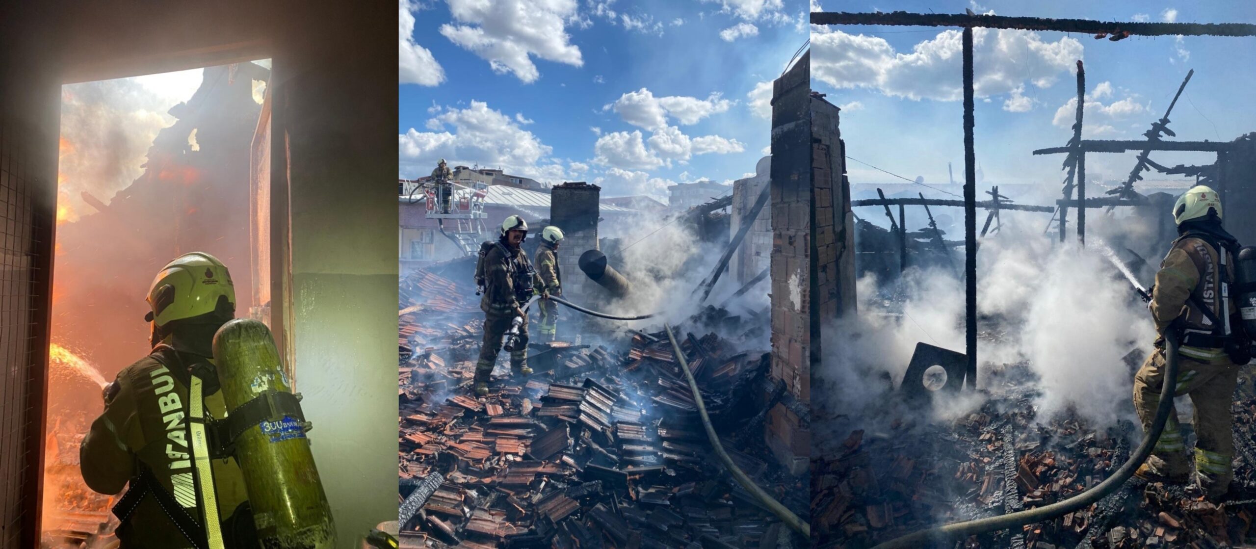 Bağcılar’da korkutan çatı yangını