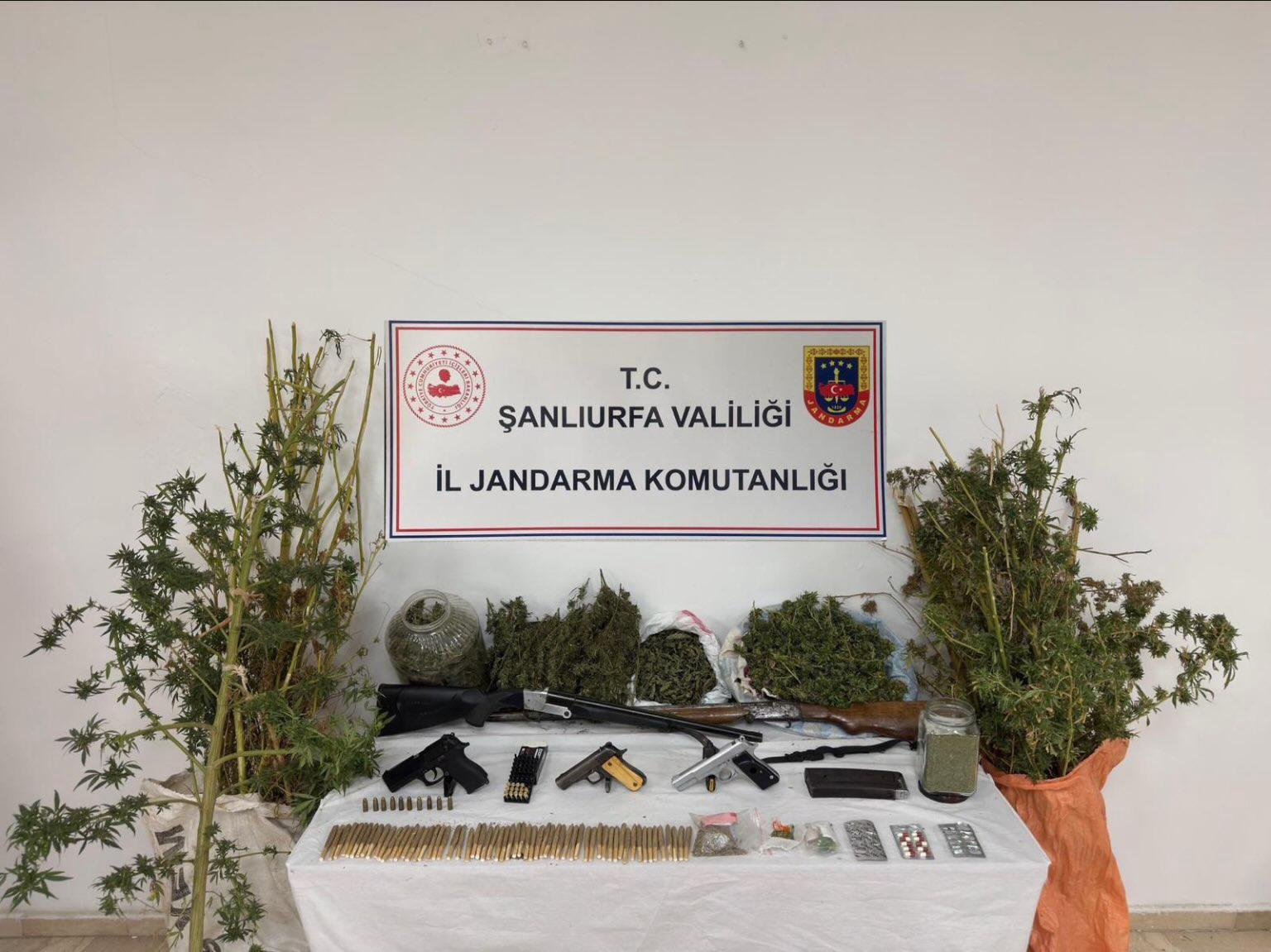 Şanlıurfa’da uyuşturucu ve silah operasyonu