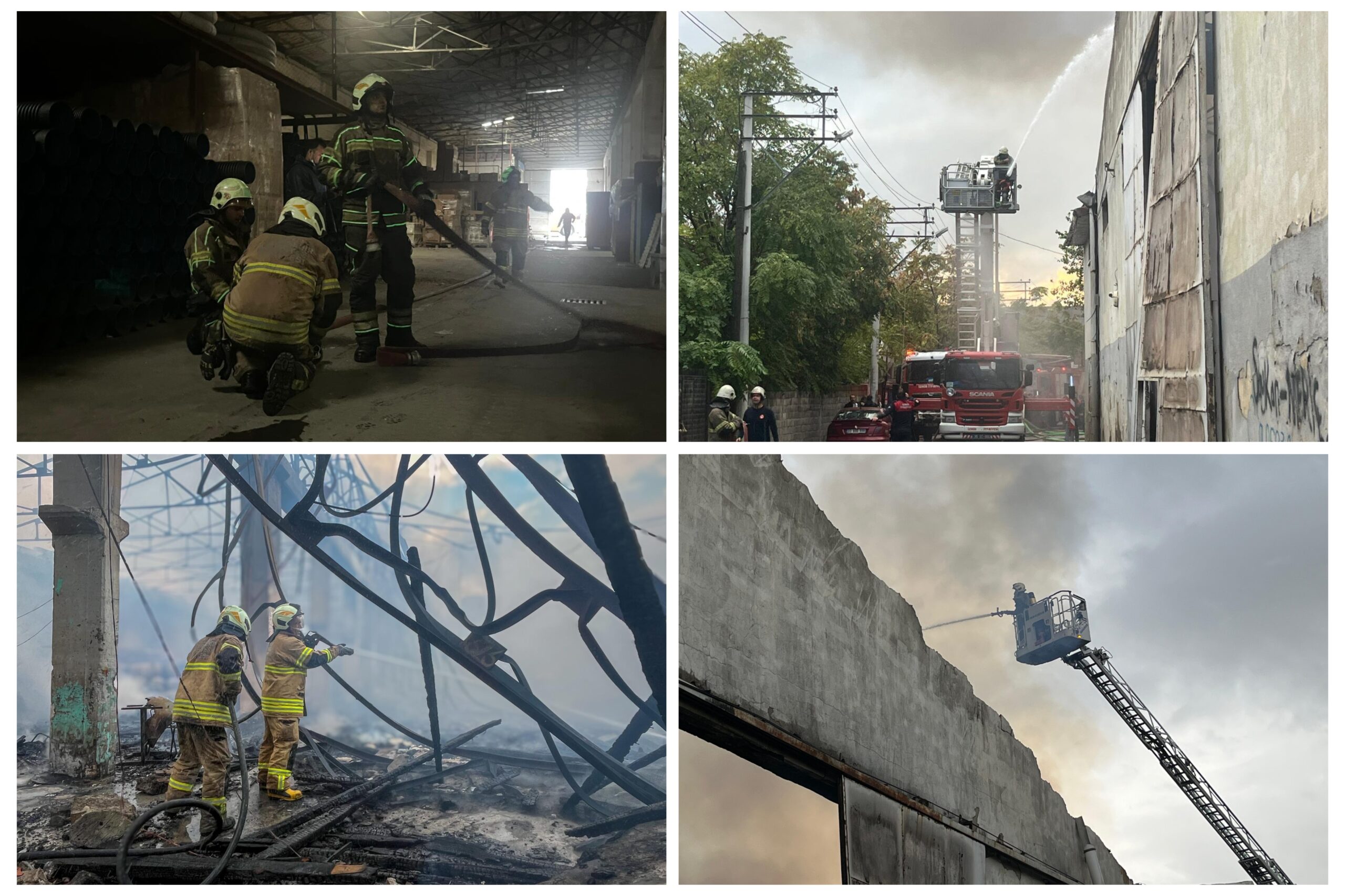 Bornova’da depo yangını korkuttu: Alevler evlere sıçramadan söndürüldü
