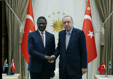 Cumhurbaşkanı Erdoğan, Güney Afrika Cumhuriyeti Cumhurbaşkanı Yardımcısı Mashatile’yi kabul etti