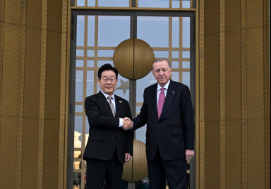 Cumhurbaşkanı Erdoğan, Güney Kore Devlet Başkanı Lee’yi kabul etti