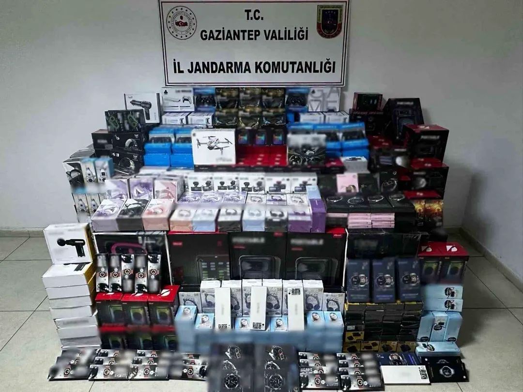 Gaziantep’te kaçak elektronik operasyonu: 3 milyon TL’lik ürün ele geçirildi