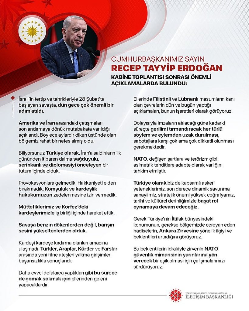 Cumhurbaşkanı Erdoğan Kabine Toplantısı‘nın ardından millete seslendi 1 1000168656