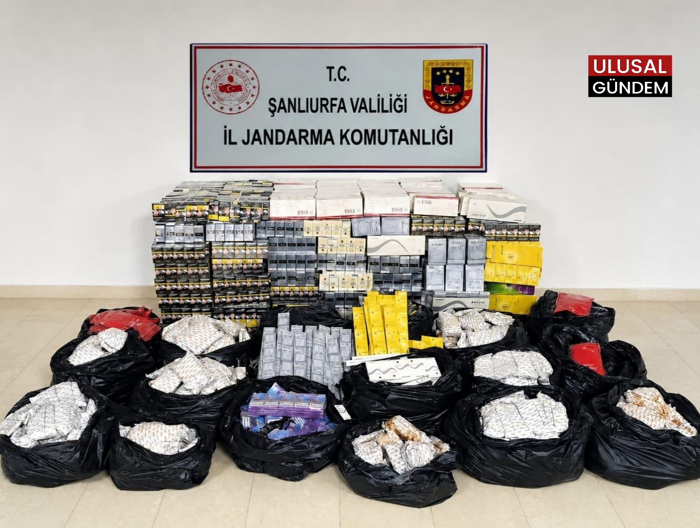 Şanlıurfa’da 11 bin paket kaçak sigara ele geçirildi